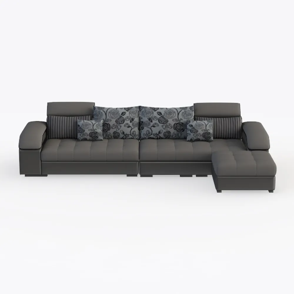 Howjoe 101.6" Comfy Deep Seat Corduroy Sectional C