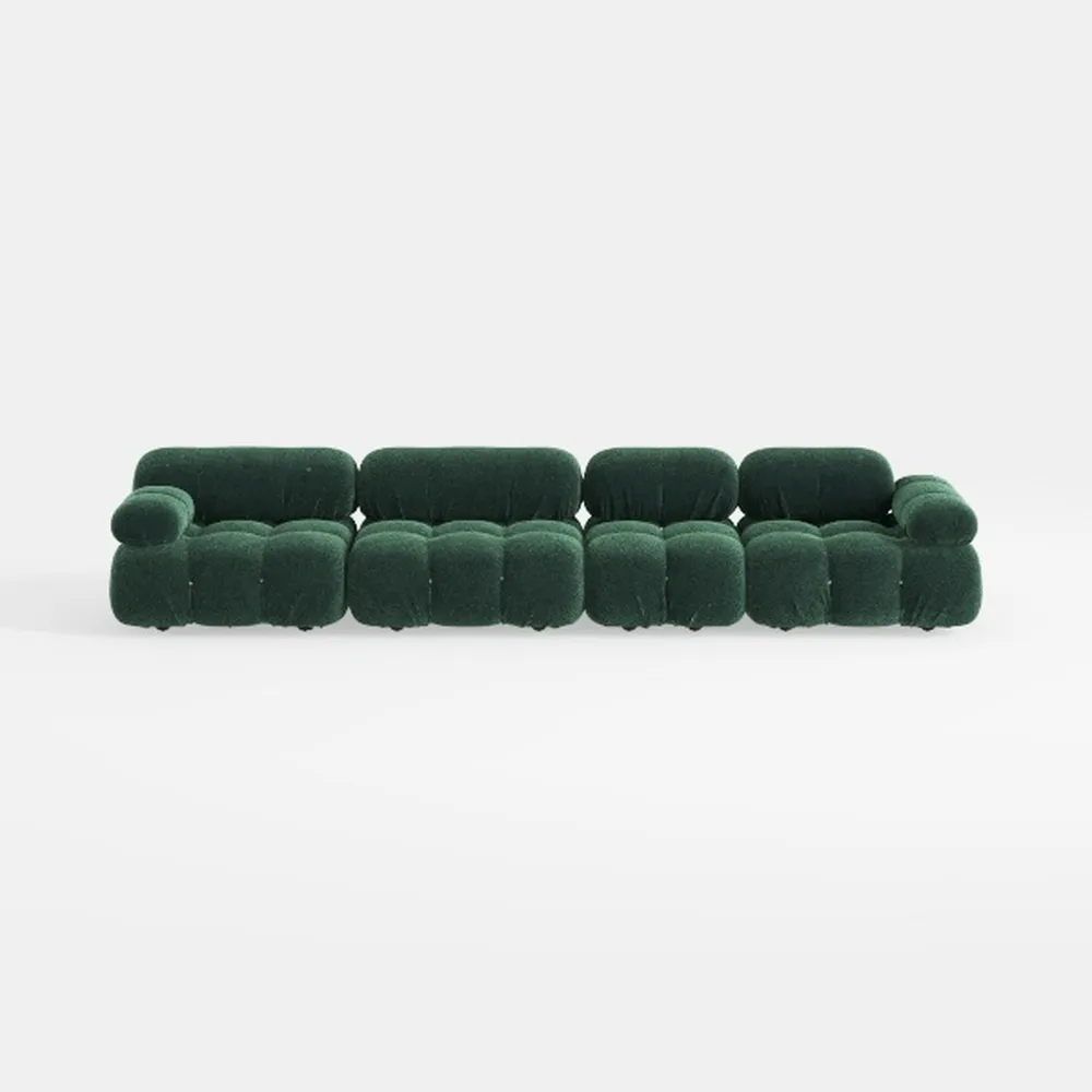 Modular 4-Seater Sofa with Ottoman,Configurable