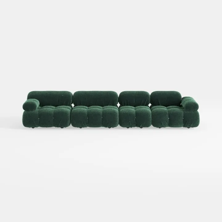 Modular 4-Seater Sofa with Ottoman,Configurable