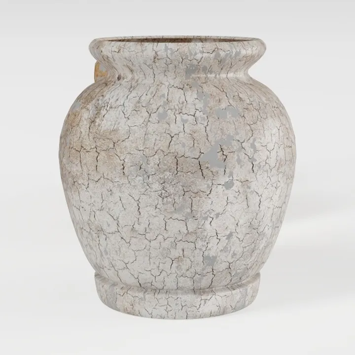 Rustic Ceramic Vase Vintage Circular Flower Vase