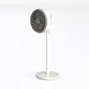 Minimalist White Standing Fan 3D Model Left 45 Degree View