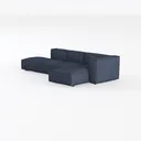 110“ U Shaped Sectional Sofa, Luxury Chenille Left 45 Degree View