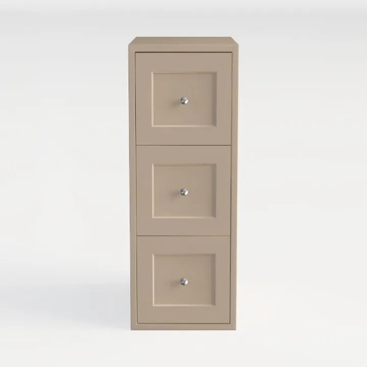 Solid Wood 3-Drawer Bedside Table, Fully Assembled