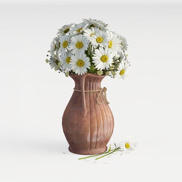 6.9in Rustic Ceramic Vase, Farmhouse Vase with