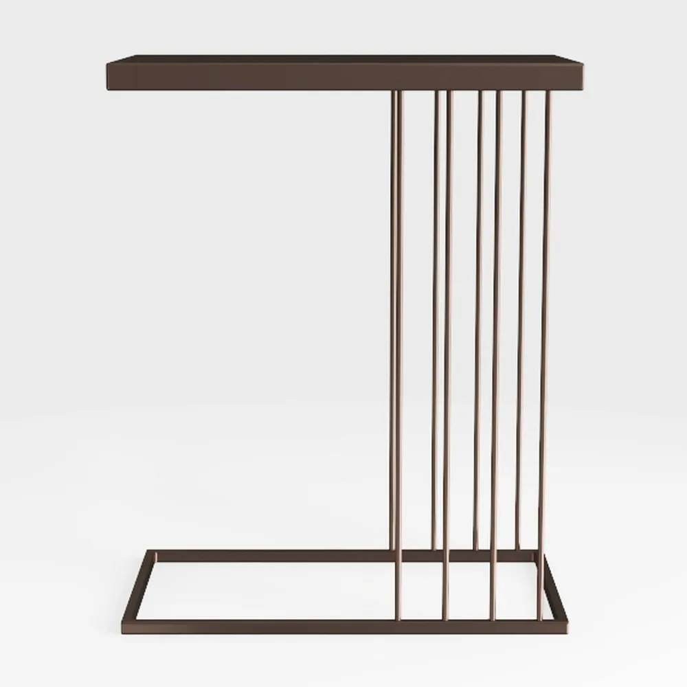 Jaspur 16.00 in. Pewter Rectangle Glass Contempora