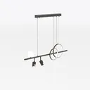 Modern Ceiling Chandelier, 57in Pendant Lights Right 45 Degree View