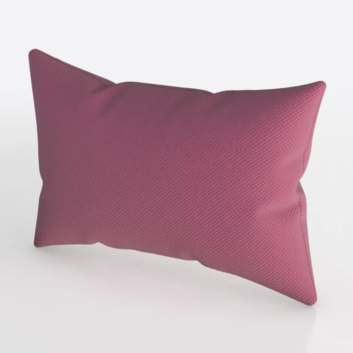 Minimalist Fabric Pink Lumbar Throw Pillow 3D Model