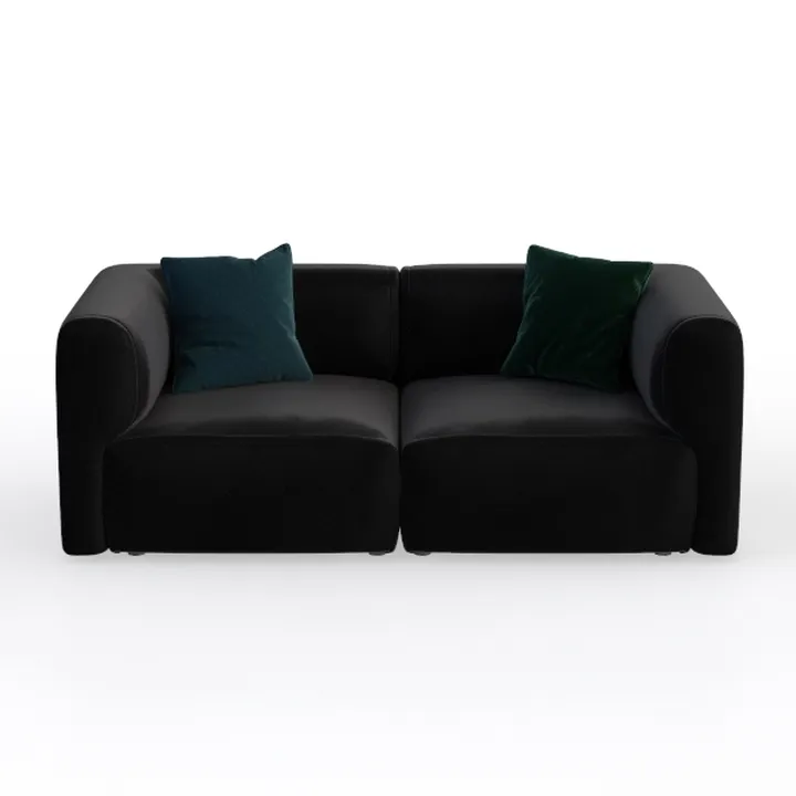 Home Square 2-Piece Set with Contemporary Velvet
