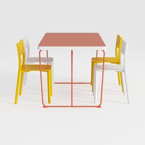 Luna 5-Piece Aluminum Modern Outdoor Dining Set wi