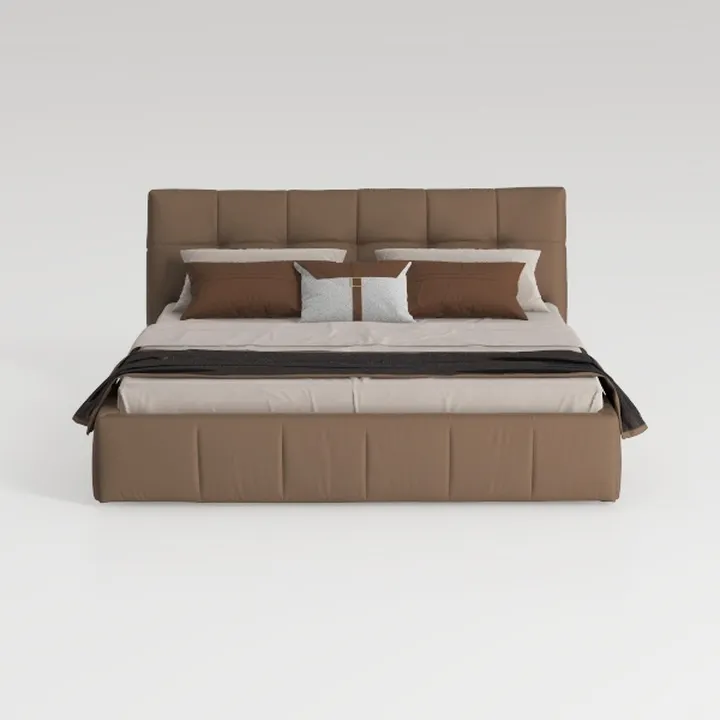 MAKLAINE Modern/Contemporary Cognac Vegan Faux Lea