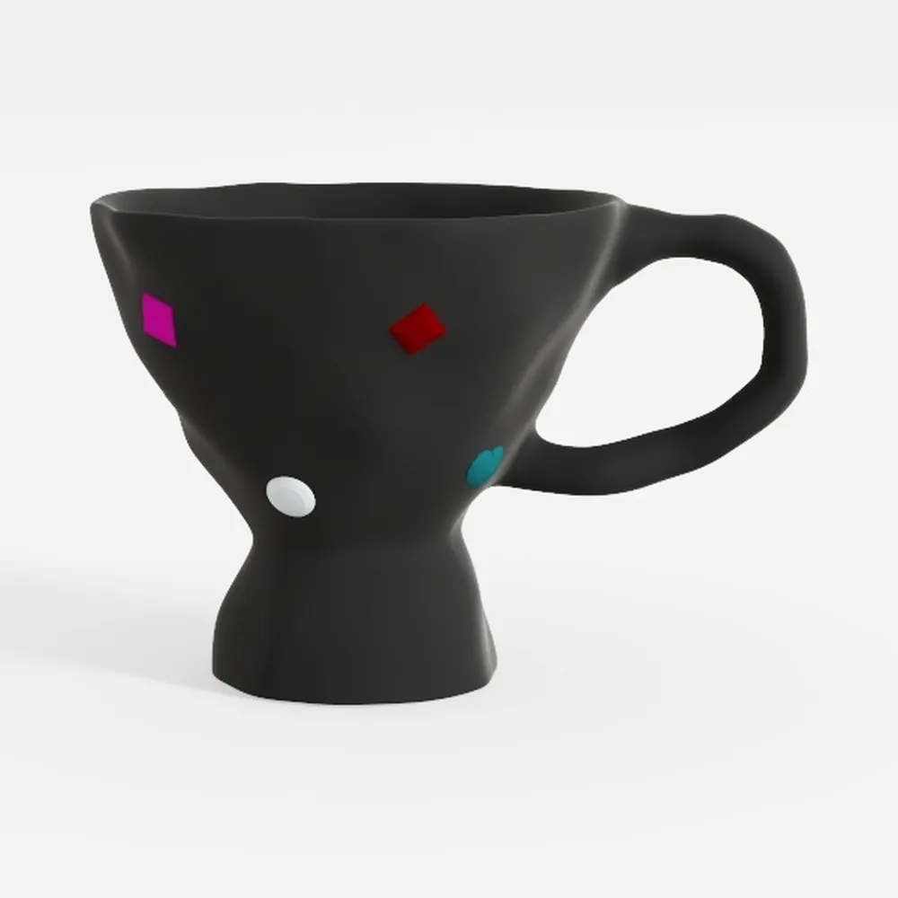 6 Pack Porcelain Coffee Mugs Set, 12 Ounces