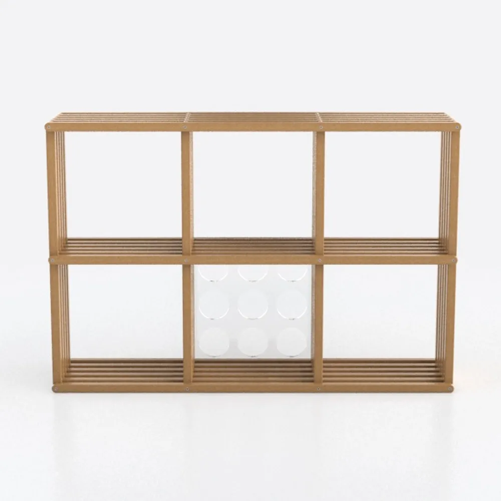 6 Cube Storage Organizer Bookcase, 3-Tier Wood