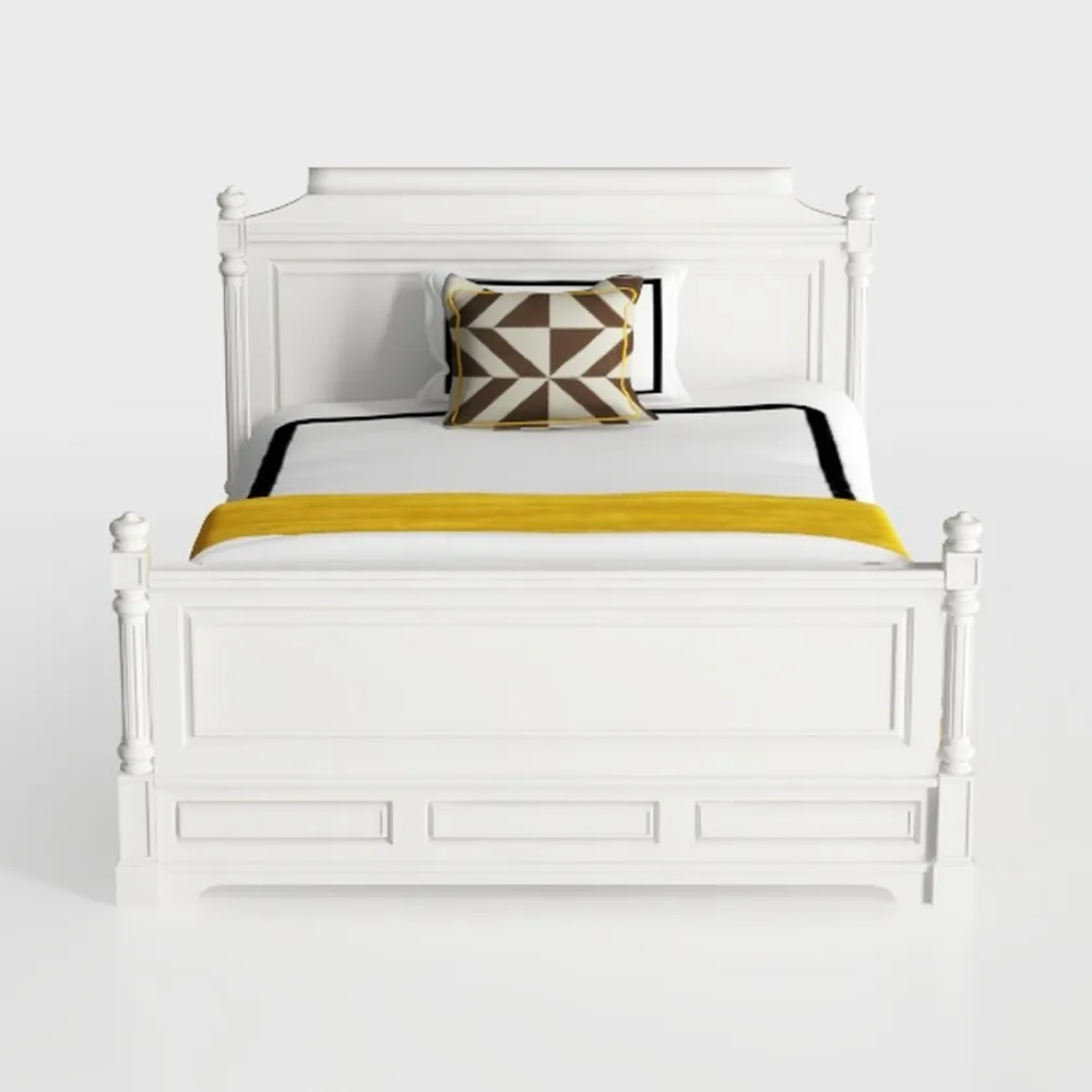 Allora Contemporary Faux Leather Full Bed in White