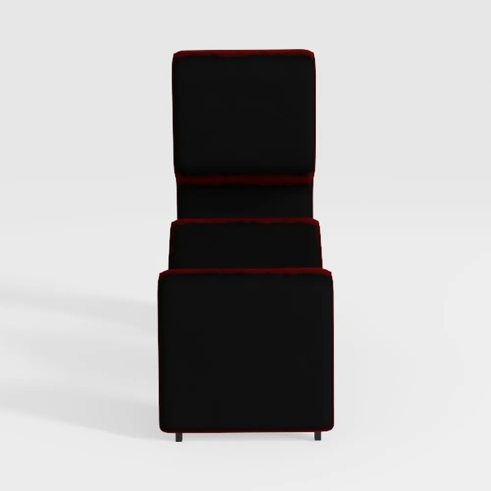 hjh LIVING poltrona 1 posto CARIPITO poltrona imbottita in tessuto reclinabile per soggiorno camera da letto, nero