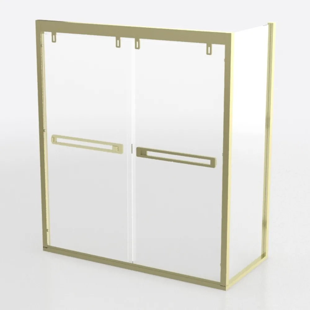 Bathroom Frameless Hinged Foldable Tub Door