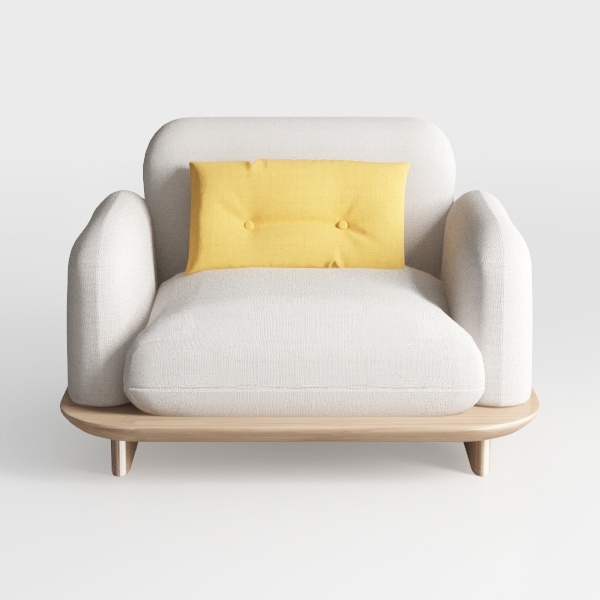 POWERSTONE Accent Chairs Fabric Arm Chair with Rem