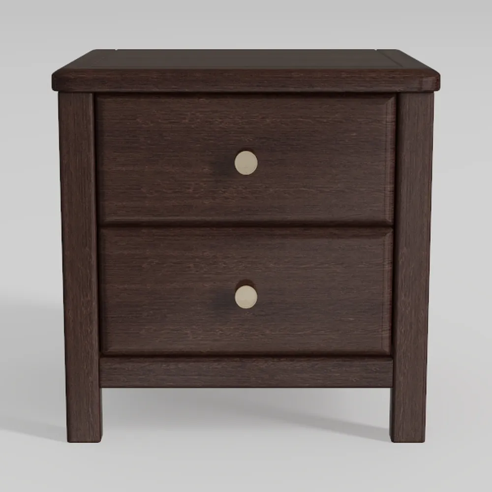 Espresso 2-Drawer Nightstand