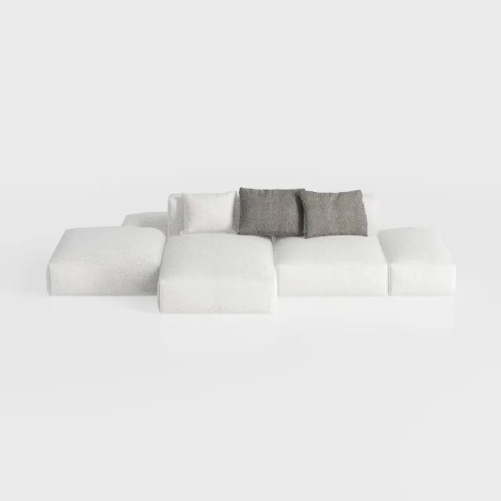 105'' Modular Sectional Couch, Modern L-Shape Sect