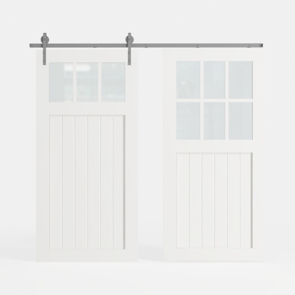 Bifold Barn Door 40" x 84", MDF Bi-Fold Sliding