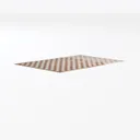 Minimalist Checkered Pattern Area Rug 3D Model Left 45 Degree View