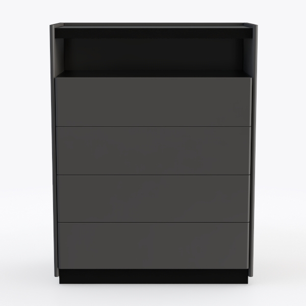 Yusong Night Stand, Bedside Table, LED Nightstand