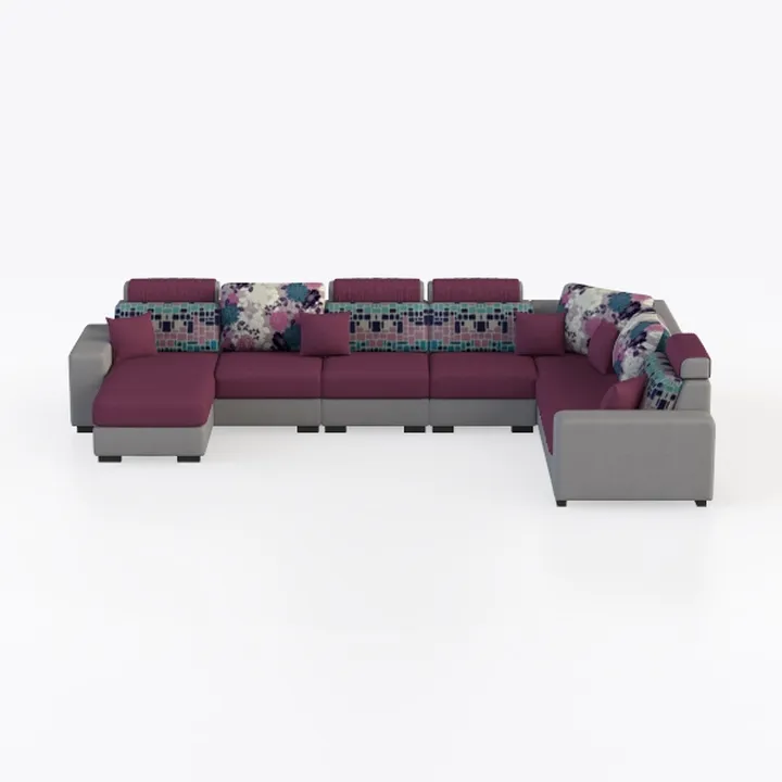 7PCS Patio Rattan Furniture Set Sectional Sofa Gar
