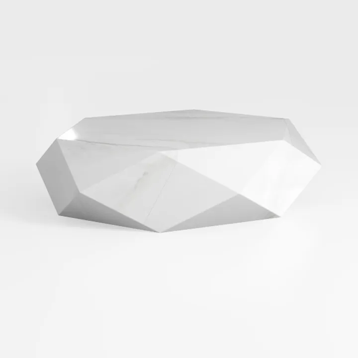 38" Vintage Round Wood Coffee Table with Three-Dim