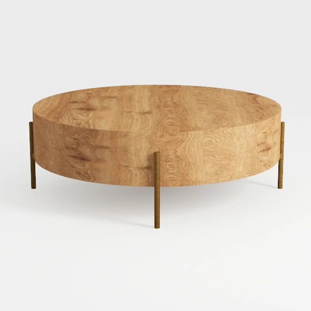 SIMPLIHOME Rayburn Drum Coffee Table - 38 inch