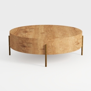 SIMPLIHOME Rayburn Drum Coffee Table - 38 inch