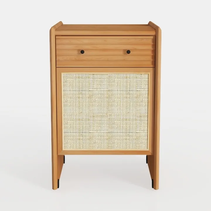 VEVOR Rattan Shoe Cabinet, Narrow Shoe Storage