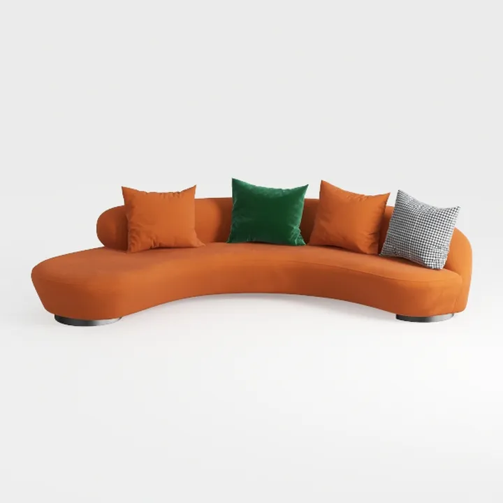 Modern Couch Sectional Sofa,Simple Curved