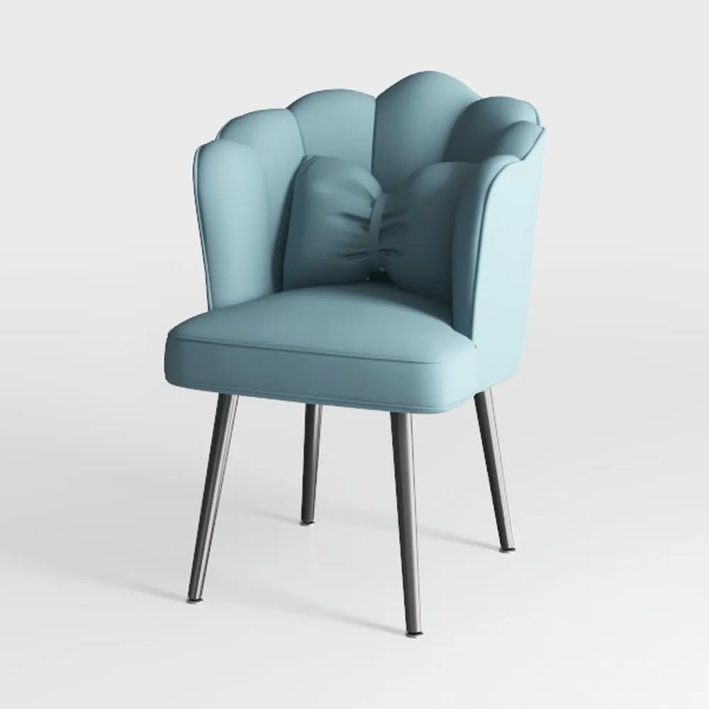 Ergonomic Flower Task Accent Chair for Bedroom Liv