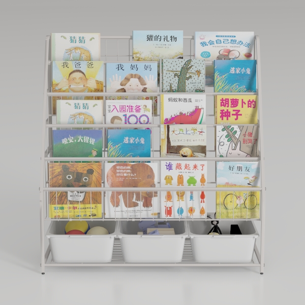 Kids Bookshelf and Toy Organizer, 2-in-1 Book