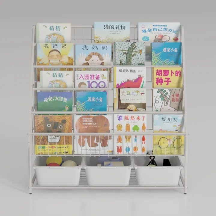 Kids Bookshelf and Toy Organizer, 2-in-1 Book