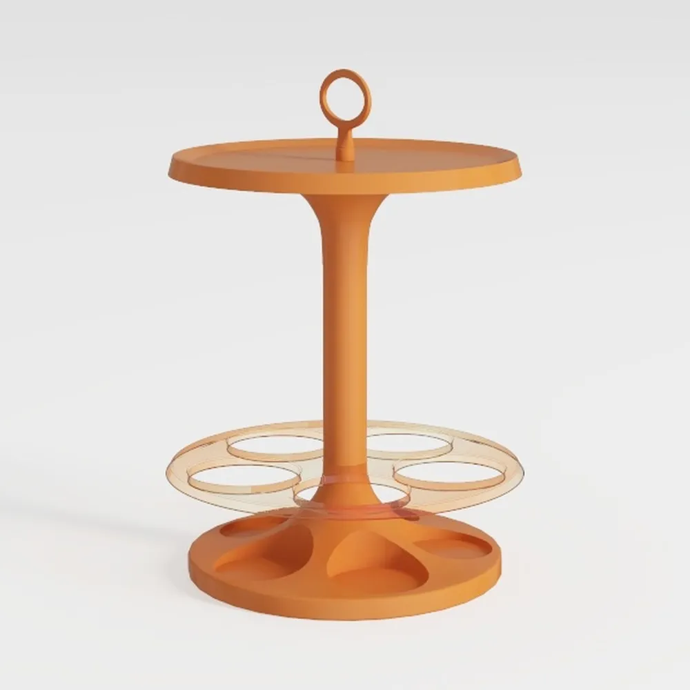 Round Modern Home Side Table, Leisure Iron Art