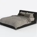 Atlin Designs Upholstered Queen Tufted Panel Bed i Left 45 Degree View
