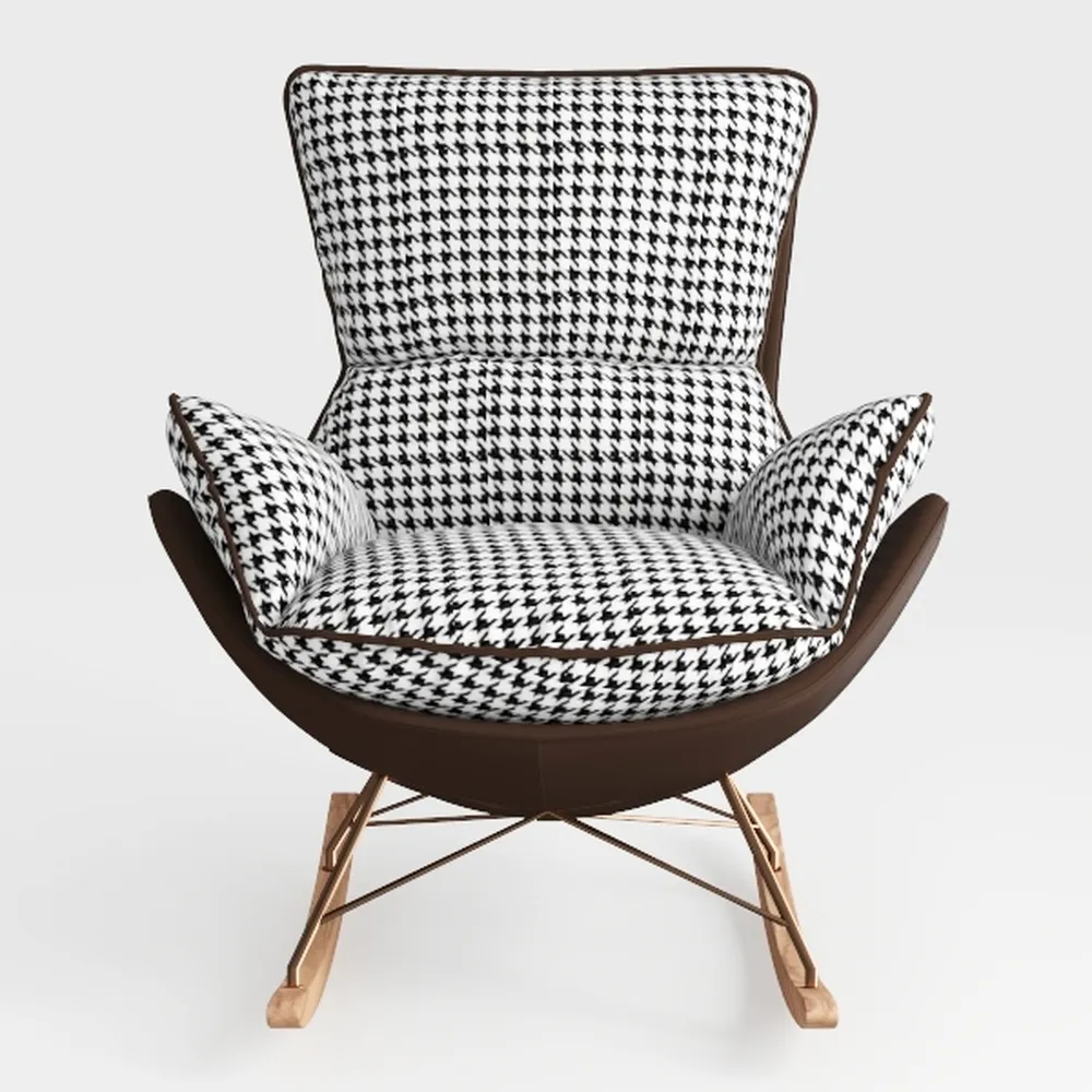 Premium Fabric Armchair Rocking Chairs, Lazy Loung