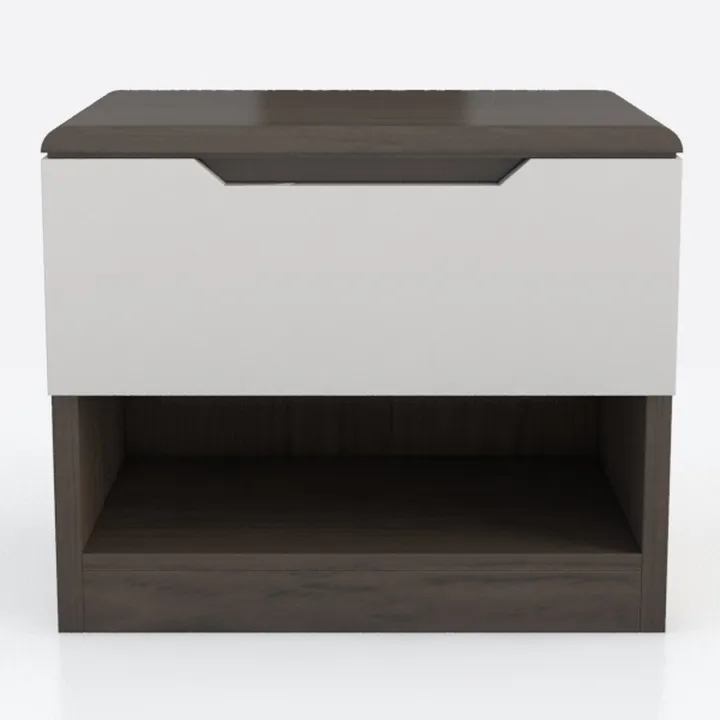 Baxton Studio Derek Nightstand, Walnut Brown/Dark 
