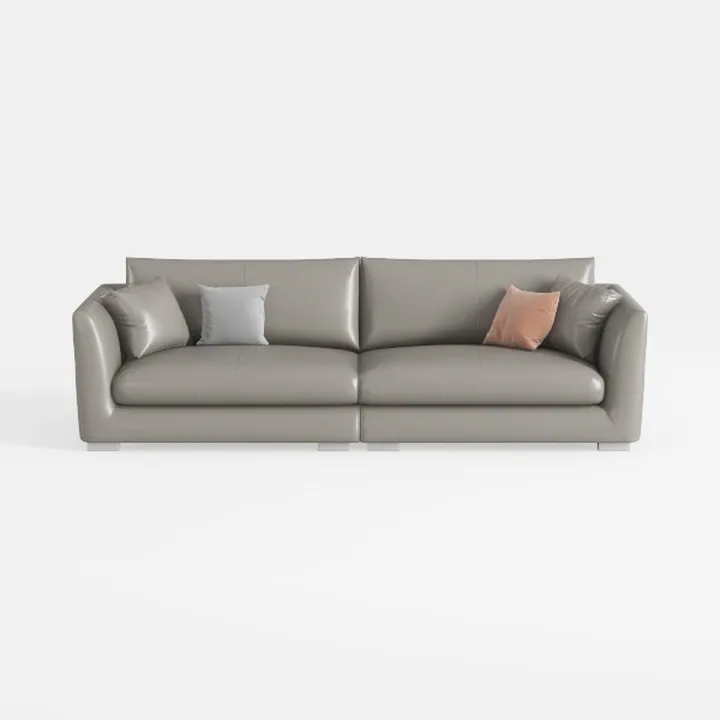 Modway Corland Modern Style Leather and Metal Sofa