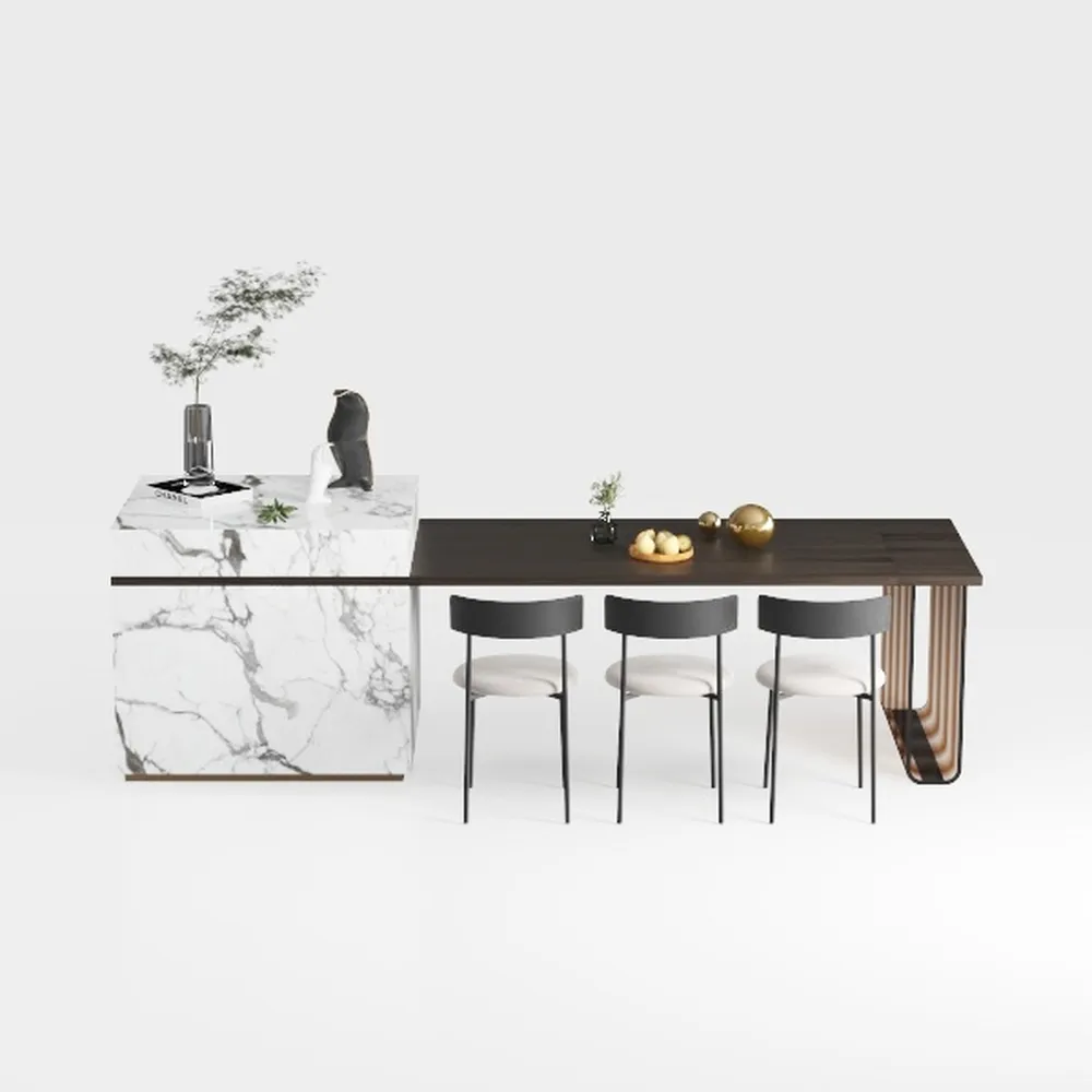 Generico Elegante Set di Tavolo e sedie da Bar - Robusto Mobile da Pranzo con Struttura in Metallo per Cucina, Soggiorno e Sala da Pranzo - Tavolo da Bar Compatto con sedie (47,5 x 20 x 41,5 Pollici)