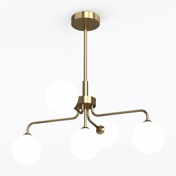 KCO Lighting Vintage Green Glass Chandelier 3