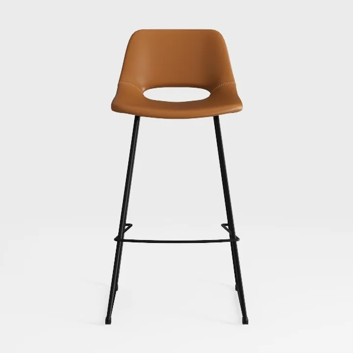 Walker Edison Xuma Modern Faux Leather Armless