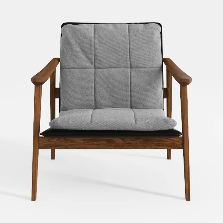 Furniliving Oak Wooden Dining Chairs Set of 2, Mid