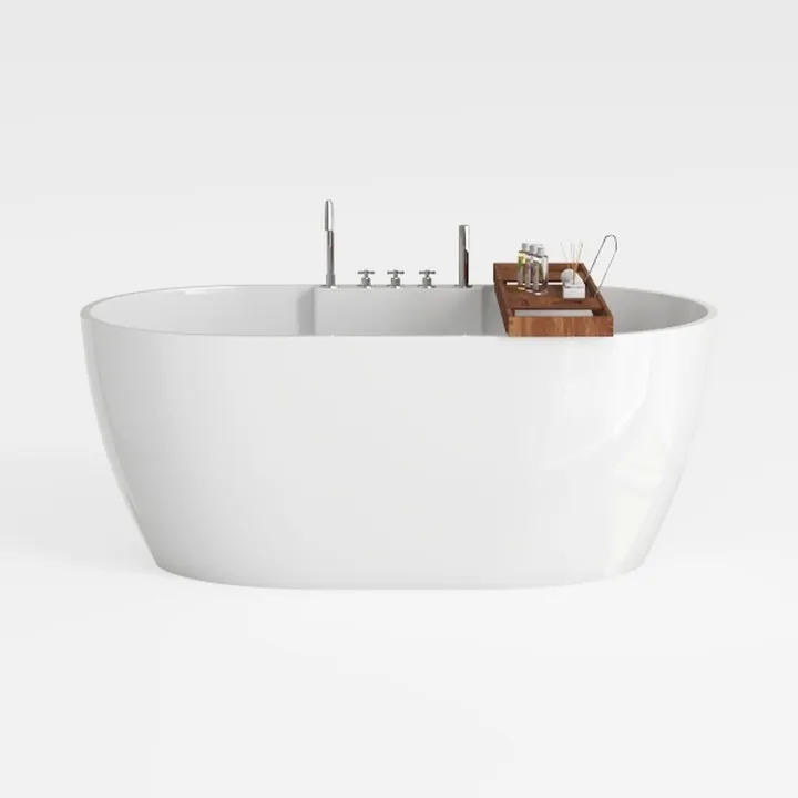 71" Stone Resin Freestanding Bathtub, Modern