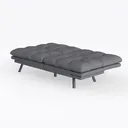 Opoiar Fabric Futon Sofa Bed, Memory Foam Couch Left 45 Degree View