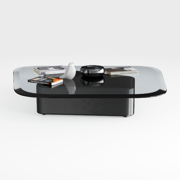 Round Coffee Table, Modern Coffee Table Glass Top