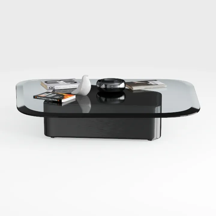 Round Coffee Table, Modern Coffee Table Glass Top 