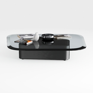 Round Coffee Table, Modern Coffee Table Glass Top