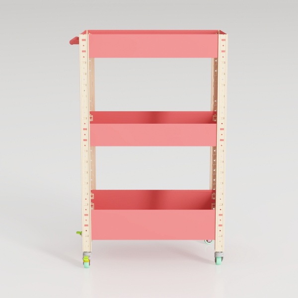 TOOLF 3 Tier Rolling Utility Cart - Durable Metal