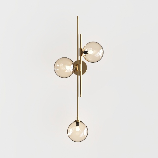 Modern Glass Globe Sputnik Chandelier, 9-Light